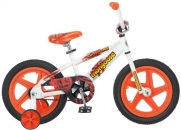 Mongoose Boy's Showtime 16-Inch Bicycle, White/Orange