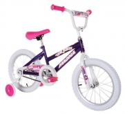Dynacraft Magna Starburst Girl's Bike (16-Inch, Purple/White/Pink)