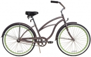 Beach Cruiser Bicycle Woman 26 - Firmstrong Urban Lady Boutique Single Speed (1sp) (Silvareen - Charcoal)