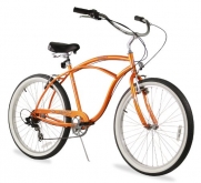 Men's Urban Man 7 Speed Beach Cruiser Bike Color: Orange