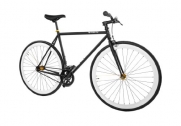 Pure Fix Cycles Fixed Gear Single Speed Urban Fixie Road Bike, 50cm/ Small, Mike Black/ White