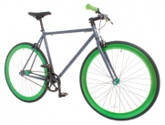 Vilano Rampage Fixed Gear Fixie Single Speed Road Bike, Grey/Green, Small/50cm