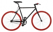 Vilano Fixed Gear Bike Fixie Single Speed Road Bike, Black/Red, 50cm/Small