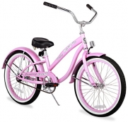 Firmstrong Girl's Bella Classic Single Speed Cruiser Bicycle, Pink, 13x20-Inch