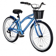 Kent Women's 15-Inch Bay Breeze 7-Speed Cruiser Bicycle, Blue