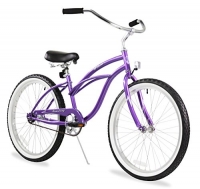 Firmstrong Urban Lady Single Speed Beach Cruiser Bicycle, Purple, 13 inch / Medium