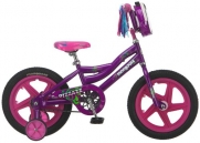 Mongoose Girl's Pizaaz 16-Inch Bicycle, Purple/Pink