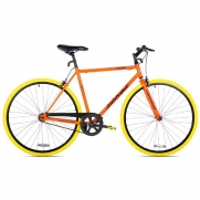 Takara Sugiyama Flat Bar Fixie Bike, 54cm/Large, Orange/Yellow