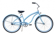 Firmstrong Bella Classic Single Speed Beach Cruiser Bicycle, 26-Inch, Baby Blue