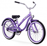 Firmstrong Bella Classic Girl's Single Speed Cruiser Bicycle, 20-Inch, Purple