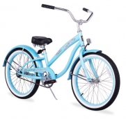 Firmstrong Bella Classic Girl's Single Speed Cruiser Bicycle, 20-Inch, Baby Blue