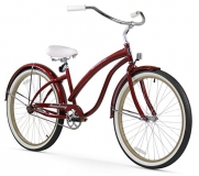 Firmstrong Bella Fashionista Single Speed Beach Cruiser Bicycle, 26-Inch, Burgundy
