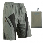 HAMSWAN® Mens Mountain Loose-fit Biking Shorts Padded Coolmax Cycling MTB Short with HAMSWAN Bag (XXL)