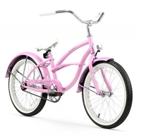 Firmstrong Urban Girl Single Speed Beach Cruiser Bicycle, 20-Inch, Pink