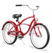 Firmstrong Urban Boy Single Speed Beach Cruiser Bicycle, 20-Inch, Red