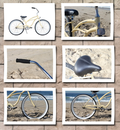 Firmstrong women's beach cruiser bike color: vanilla
