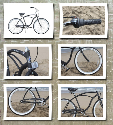 Firmstrong men's urban man 3 speed beach cruiser bike color: matte black