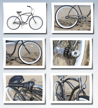 Firmstrong men's urban man 3 speed beach cruiser bike color: matte grey
