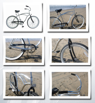 Firmstrong urban man aluminum single speed men's 26 beach cruiser bike (chrome)