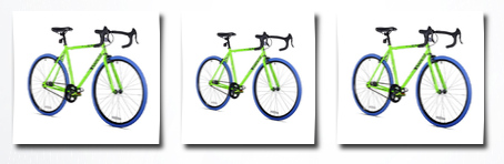 Takara kabuto single speed road bike, 57cm/large, green/blue