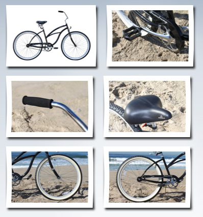 Firmstrong single speed women's 26 beach cruiser bike (black)