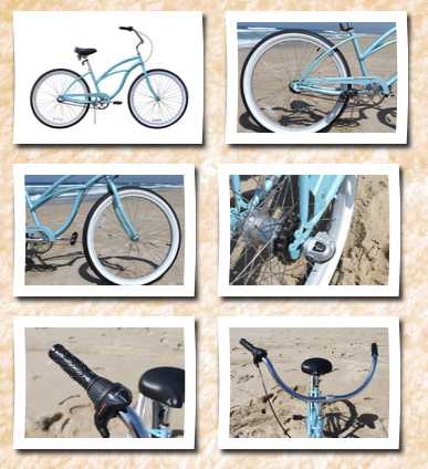 Firmstrong women's urban lady 3 speed beach cruiser bike color: baby blue